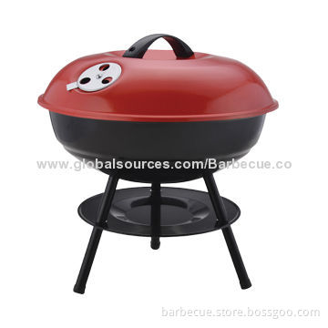 Apple-shaped Portable BBQ Grill, Made of Carbon Steel, 40cm Height, 0.5mm Baking Tray Thickness